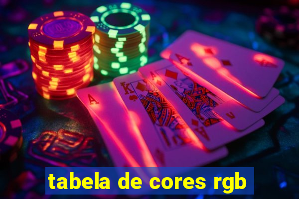 tabela de cores rgb